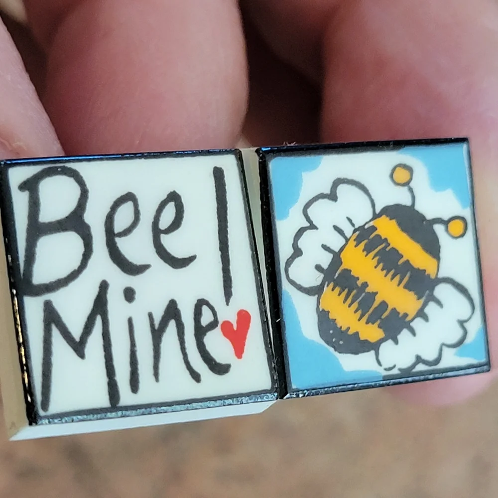 Sonia Spencer ~ Bee Mine Cuff Links ~ Made in England ~ Cute ~ Pop Art ~ Retro!